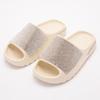 Women Slides Fashion Platform Rhinestone Decor Slide Sandals Outdoor Non-slip Beach Sandals New Women Slippers