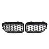 Car Front Diamond Kidney Grill Meteor Black Racing Grille For BMW 3 Series E92 E93 LCI 2 Doors 2010-2013 51137254967 51137254968