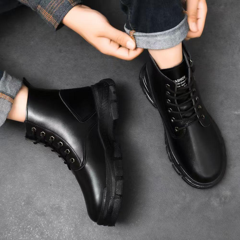 Martin Boots New Autumn and Winter High-top Casual Leather Shoes Versatile Handsome Trendy Men's Shoes