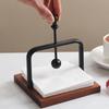 Napkin Holder Wood Table Napkin Holder with Weighted Metal Arm Modern Cocktail Napkin Holders for Home Kitchen Office Restaurant