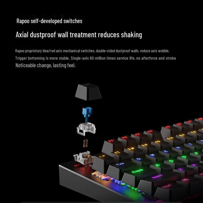 Rapoo V510 RGB Проводная игровая механическая клавиатура
