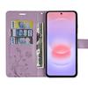 Coque pour Samsung Galaxy A37 5G, Protection Anti-Rayures Antichoc Synthécuir Motif Papillon Violet
