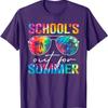 Schools Out for Summer Tie Dye Last Day of School Teacher T-Shirt Schoolwear Outfit Humor Funny Graduate Tee Top Graduation Gift