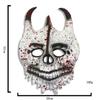 Косплей 3D Хэллоуин Маска на все лицо Страшная Маска Черепа на все лицо ПУ Реалистичные Сценические Реквизиты Хэллоуин