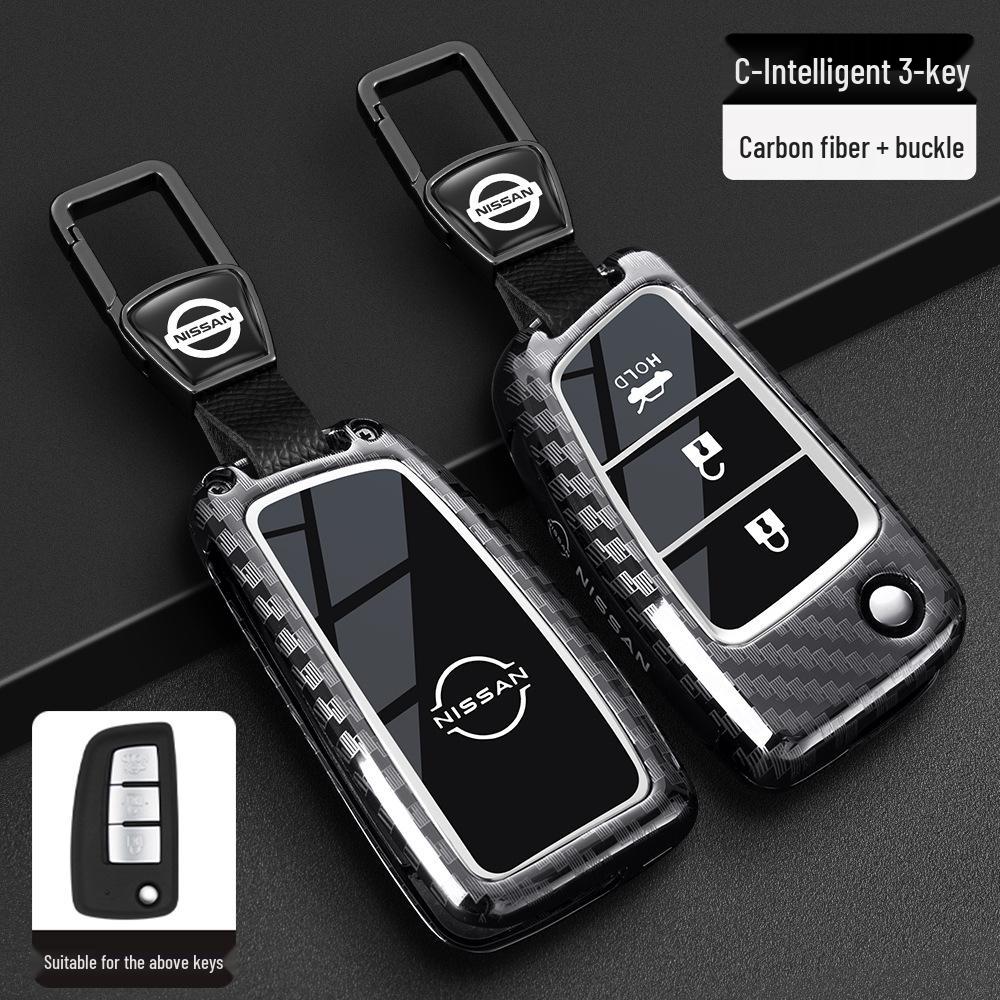 Чехол для ключей Nissan: Подходит для новых моделей Sylphy, Teana, Tiida, Qashqai, X-Trail, Bluebird, В комплекте брелок для мужчин