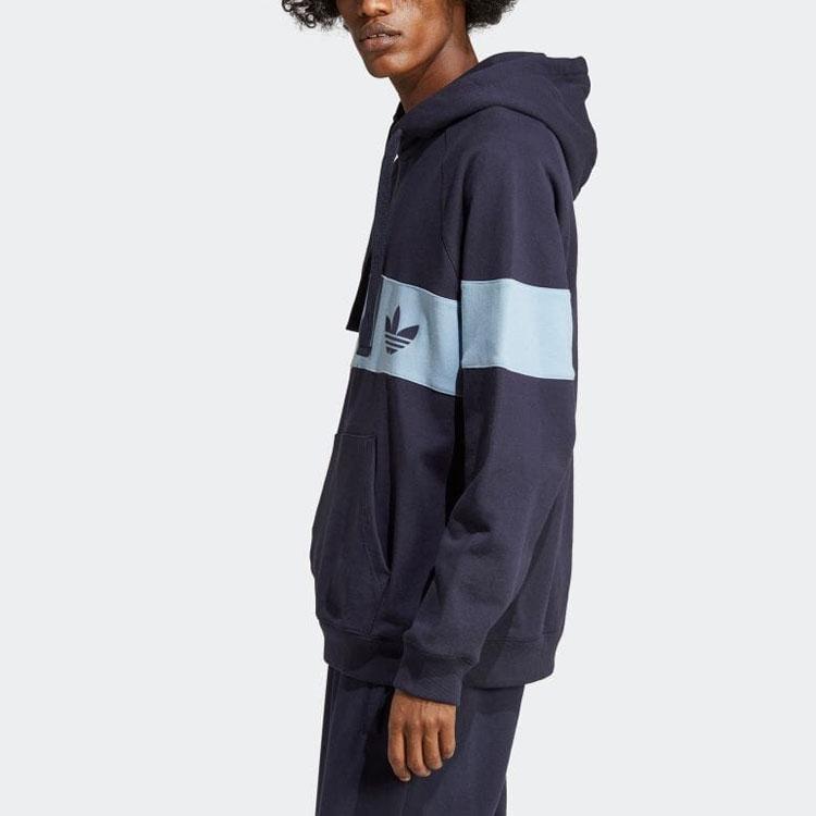 Adidas Мужские толстовки с капюшоном Originals Color Block Logo Print Blue IC8391