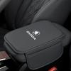 CWWR6 Leather Car Armrest Box Pad Central Arm Rest Storage Pocket Protective Cover For New Skoda Octavia Kodiaq Fabia Superb Karoq