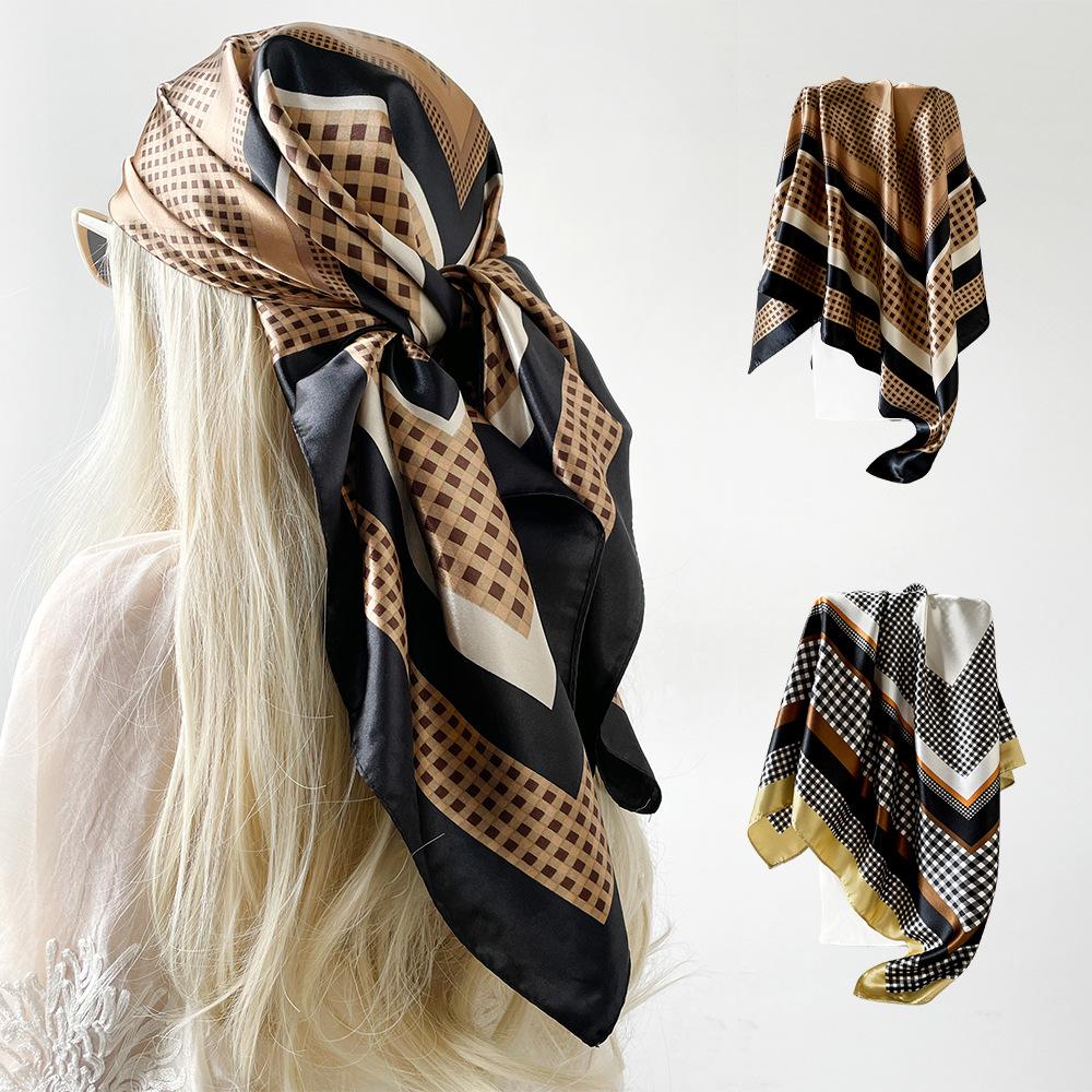 New Style of Seding Large Square Scarf Middle East New Style Plaid Printed Scarf Headscarf Scarf
