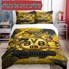 3pcs Duvet Cover Set (1*Duvet Cover + 2*Pillowcase, Without Core), Custom Name Borussia Dortmund Bvb Pattern Bedding Set, Home Bedroom Decor Gift