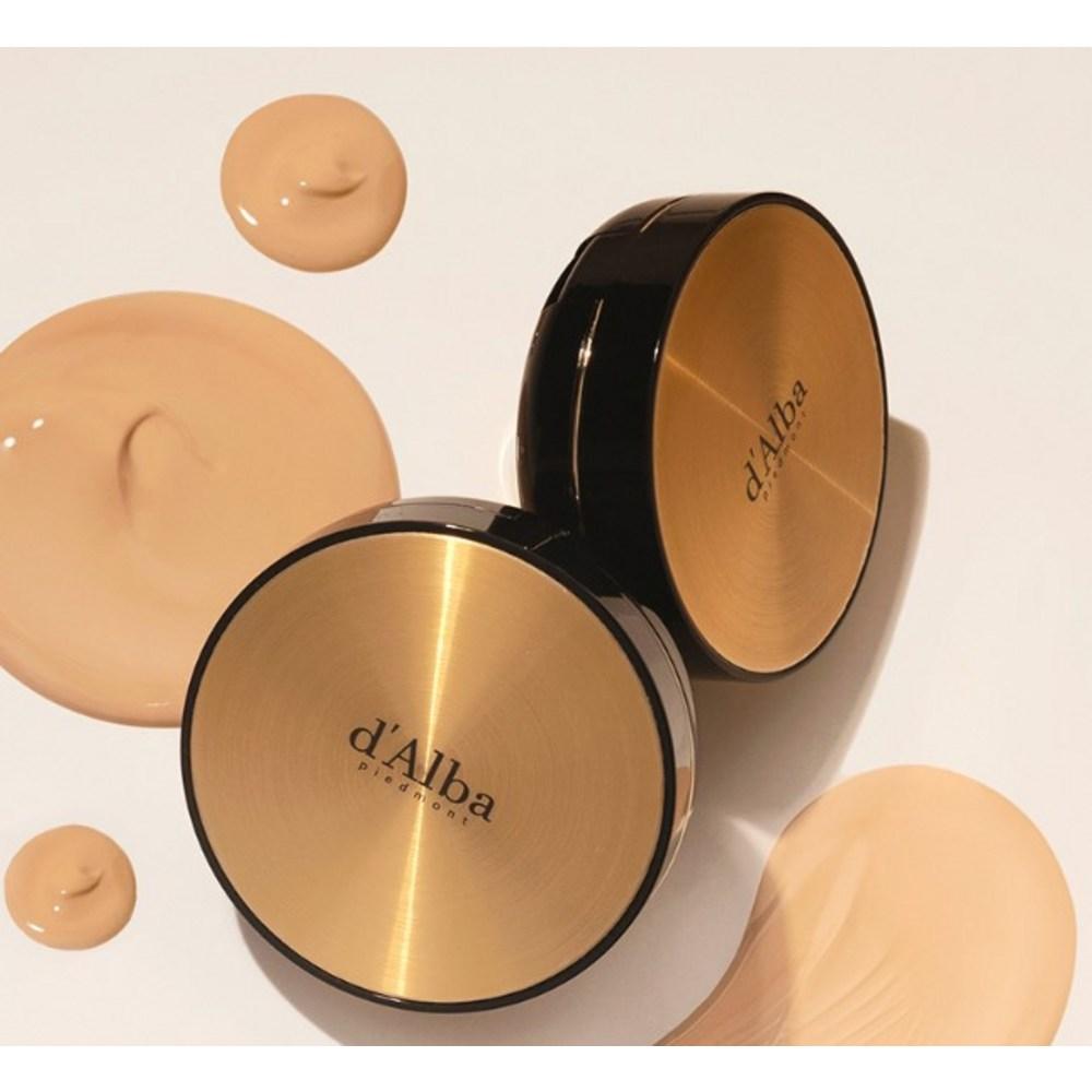d'Alba Glow Fit Serum Cover Cushion 15g + Puff 4p + Serum Cleanser 9ml Set, No. 21 (Cushion), 2 Sets
