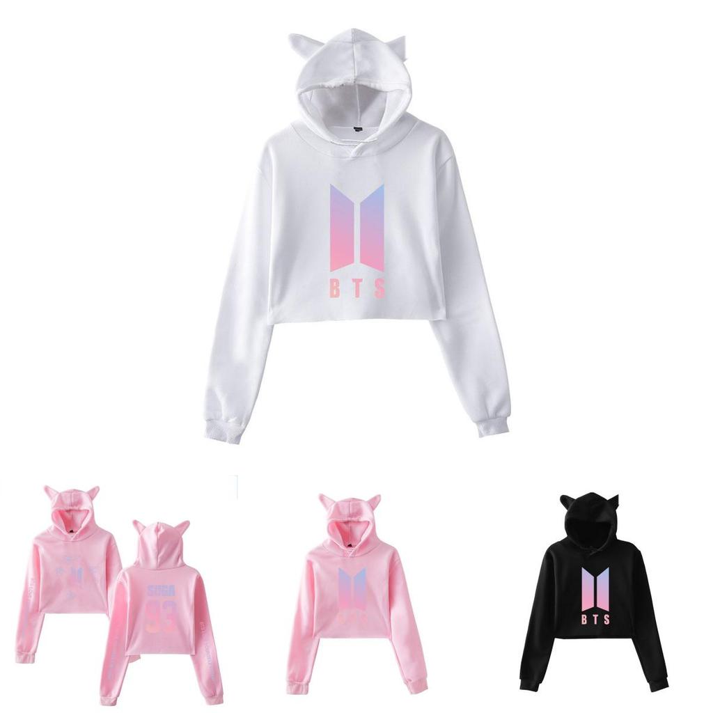 Худи BTS Bangtan Boys Love Yourself Tear с дизайном в виде милых кошачьих ушек, в нескольких цветовых вариантах