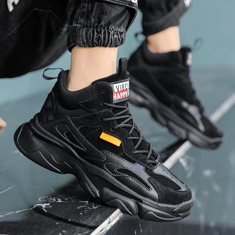 Shoes for Men 2026 Autumn Men's Vulcanized Shoes New High Top Lace-up Designe Sneakers for Men Trendy and Versatile Casual Shoes