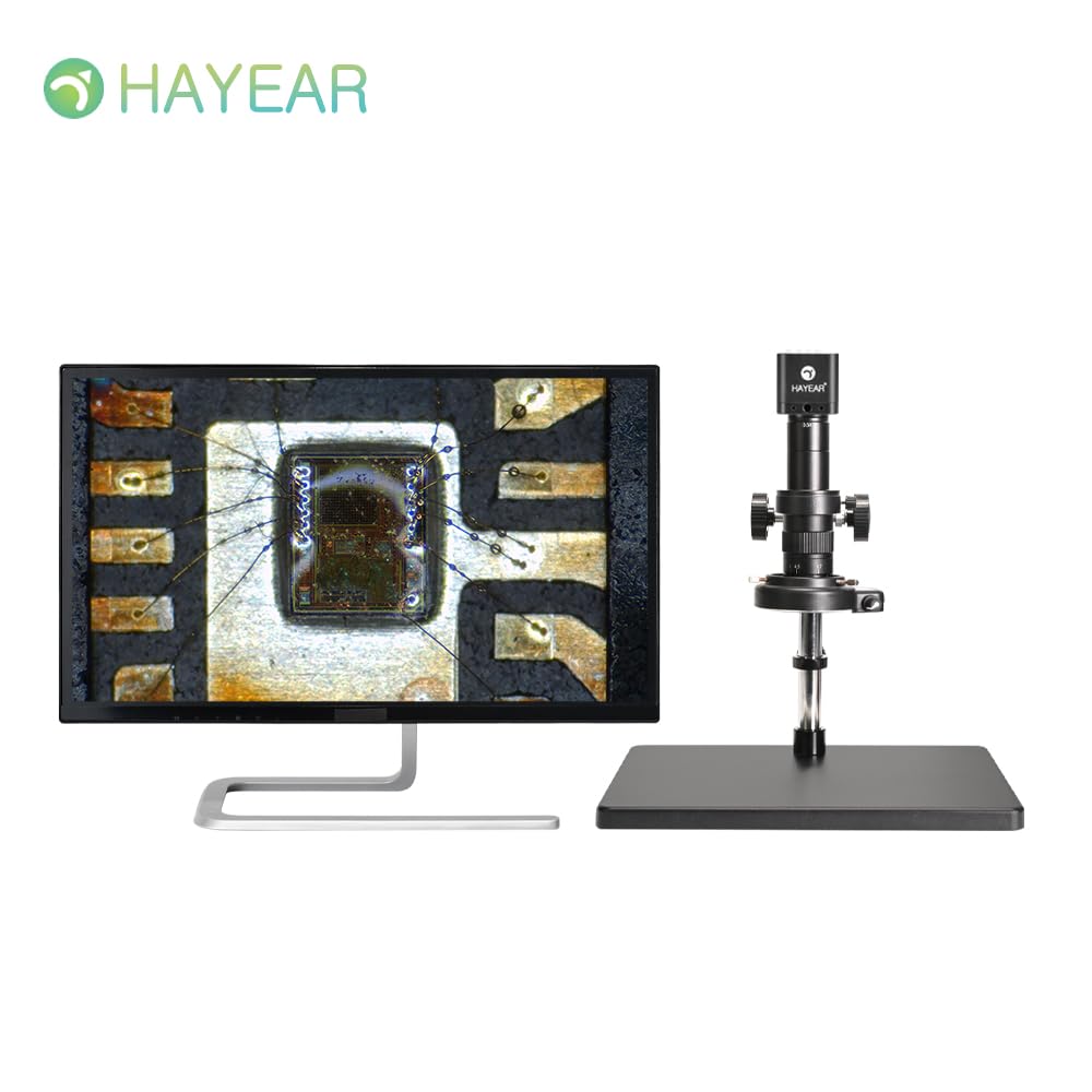 Цифровой микроскоп HAYEAR 24 МП 1080P FHD CMOS с USB HDMI-датчиком, применимый в научном ремонте печатных плат и других областях, камерах, образовании, исследованиях,