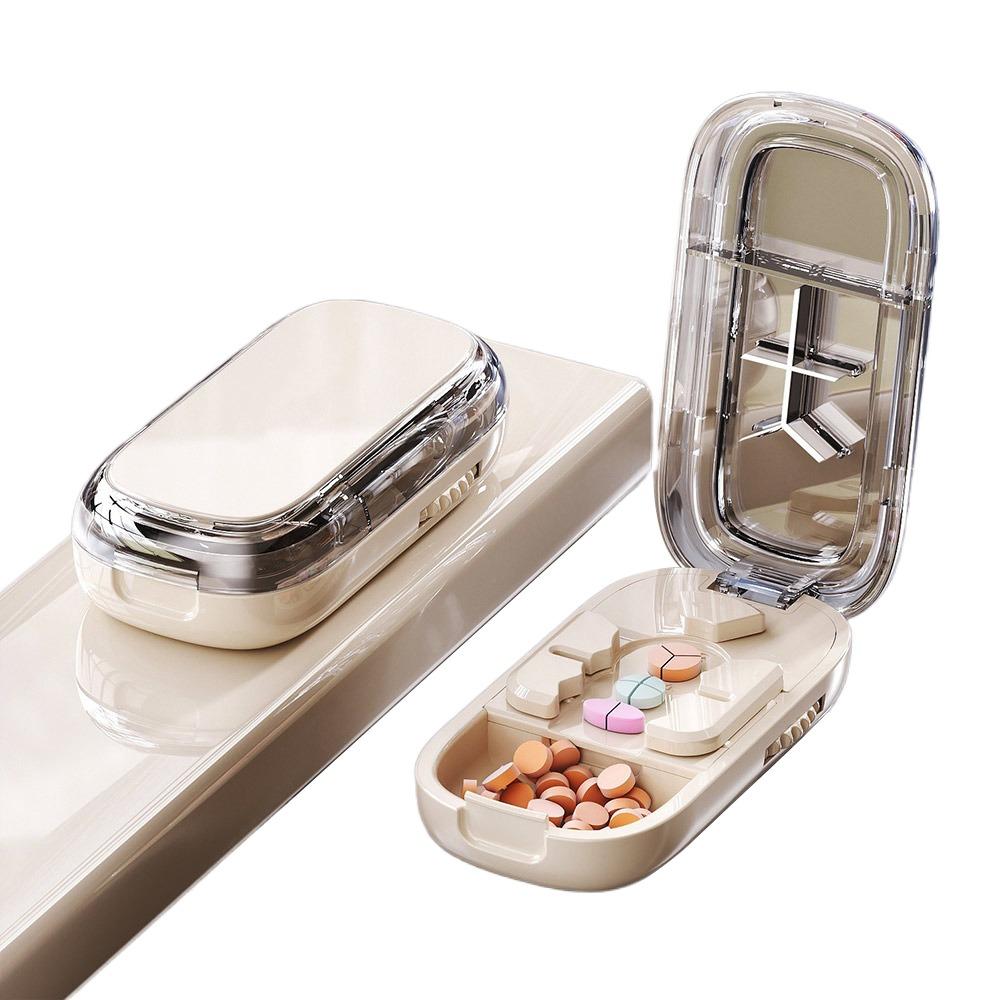 Таблетница для лекарств Разделитель для таблеток Пылезащитный разделитель Органайзер Коробка для хранения таблеток Разделитель-измельчитель