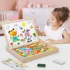 Wooden Multifunction Children Animal Puzzle Writing Magnetic Drawing Board Blackboard Learning Education Parent Child Toys