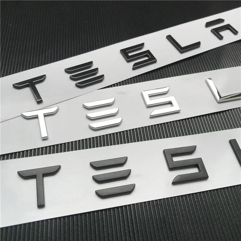 AAAIP1 Car Logo Sticker Trunk Label Decals Decoration Accessories For Tesla Model 3 Model S X Y Cybertruck Roadster SpaceX