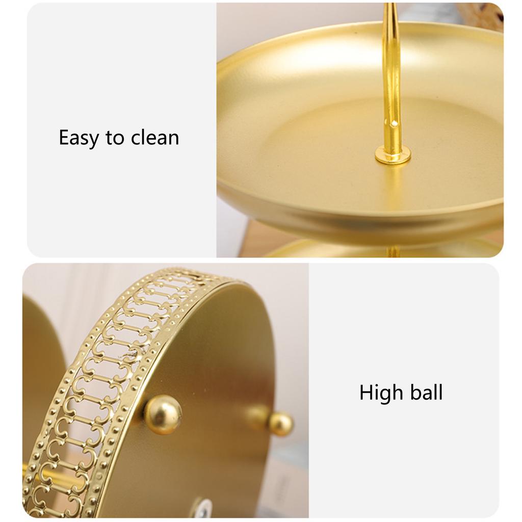 2-х уровневая подставка для фруктов и овощей на кухонную столешницу, экономящая место, поднос для хранения закусок, подставка для конфет