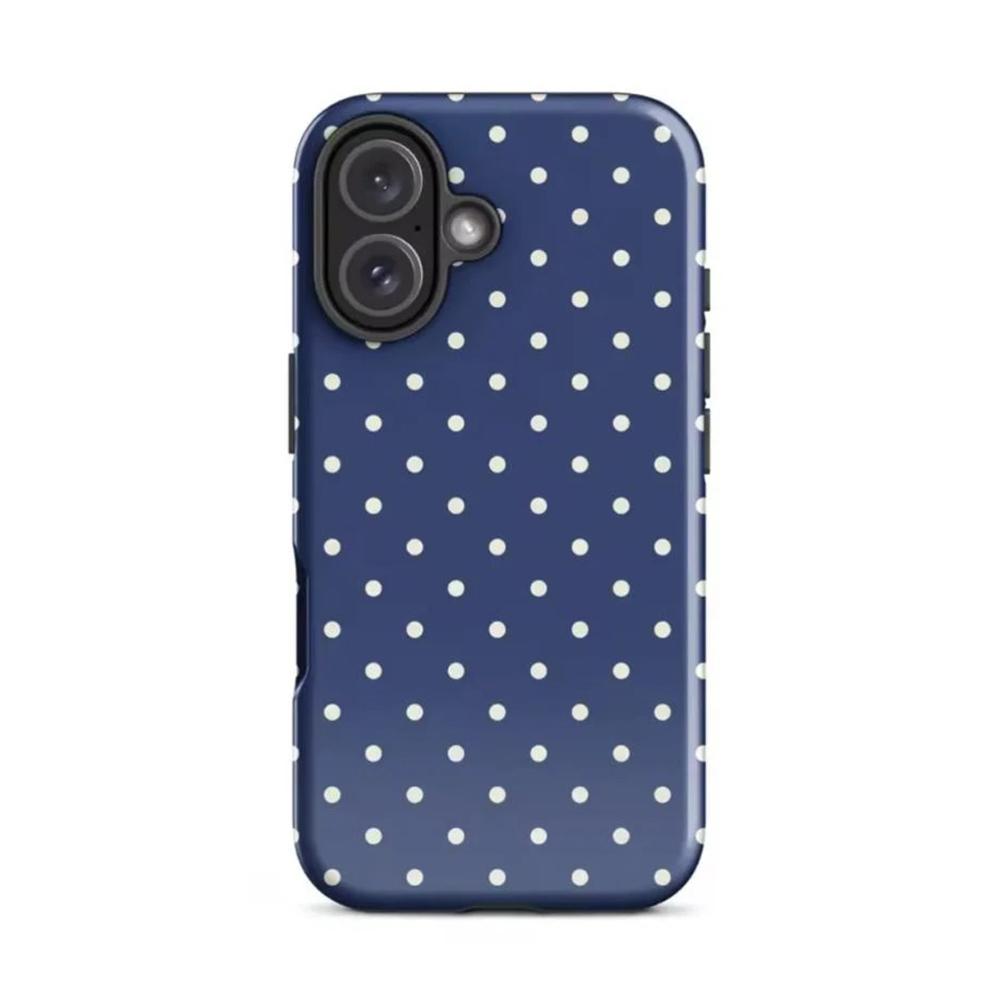 Роскошный Чехол для Телефона Clmj Ins Корея Серия Точки Полоски для iPhone 17 16 15 14 13 12 11 X Air Pro Max Plus Двухслойная Задняя Крышка