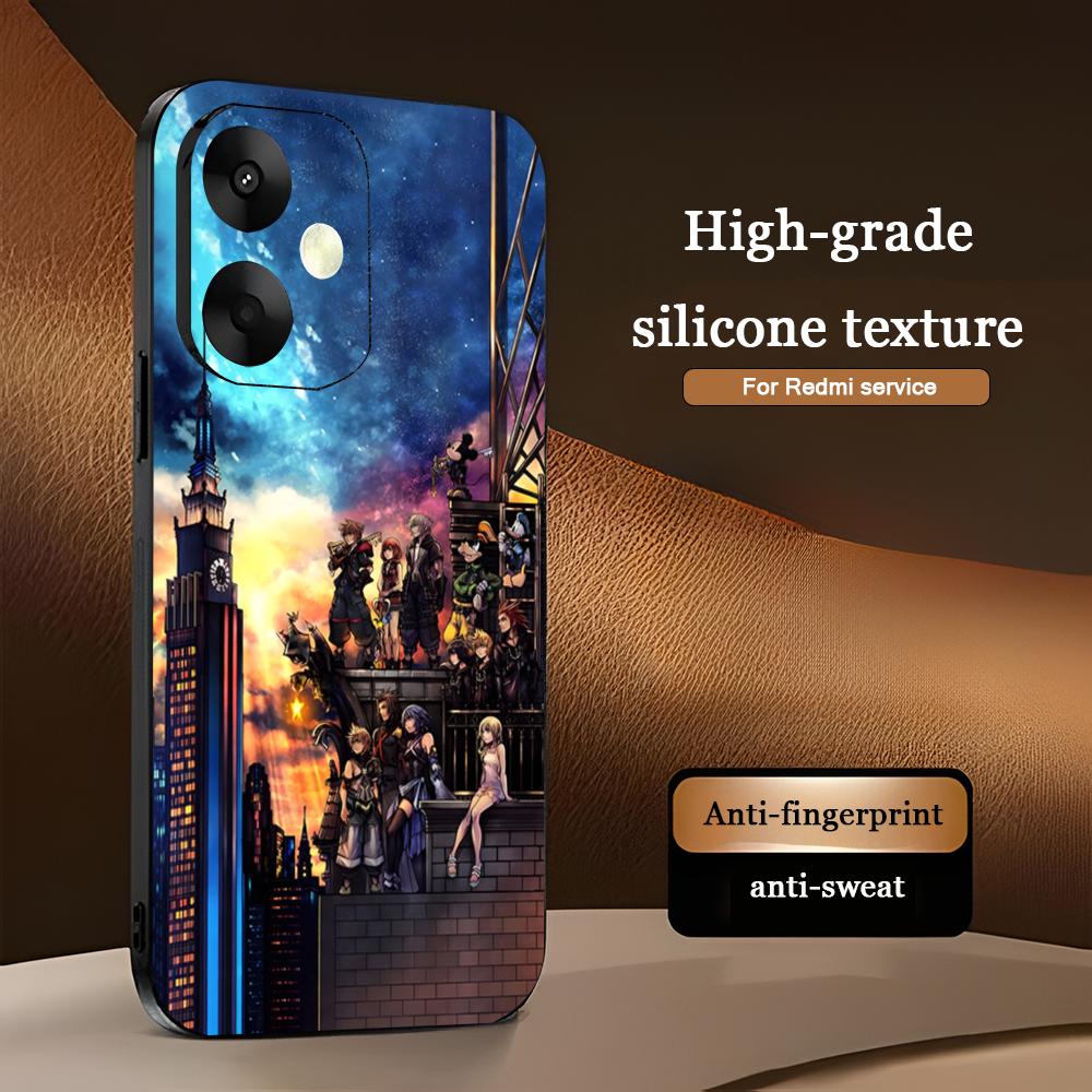 Hot Kingdom Hearts Game Phone Case For Xiaomi Redmi Note 13,12,11, 10 Pro Plus S, 5G, 12S, Luxury Soft Black Phone Cover