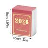 Маленький календарь 2026 Ежедневный отрывной Портативная записная книжка 2026 Ежедневный календарь Мини-планировщик для планирования расписания встреч Дома