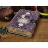 Sun and Moon Vintage Look Leather Journal Antique Handmade Deckle Edge Paper, Leather Sketchbook Book of Shadows, Grimoire