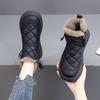 Ретро Однотонные Теплые Утолщенные Велюровые Короткие Снегоступы для Женщин Зимние Универсальные Плюшевые Удобные Нескользящие Массивные Хлопковые Ботинки