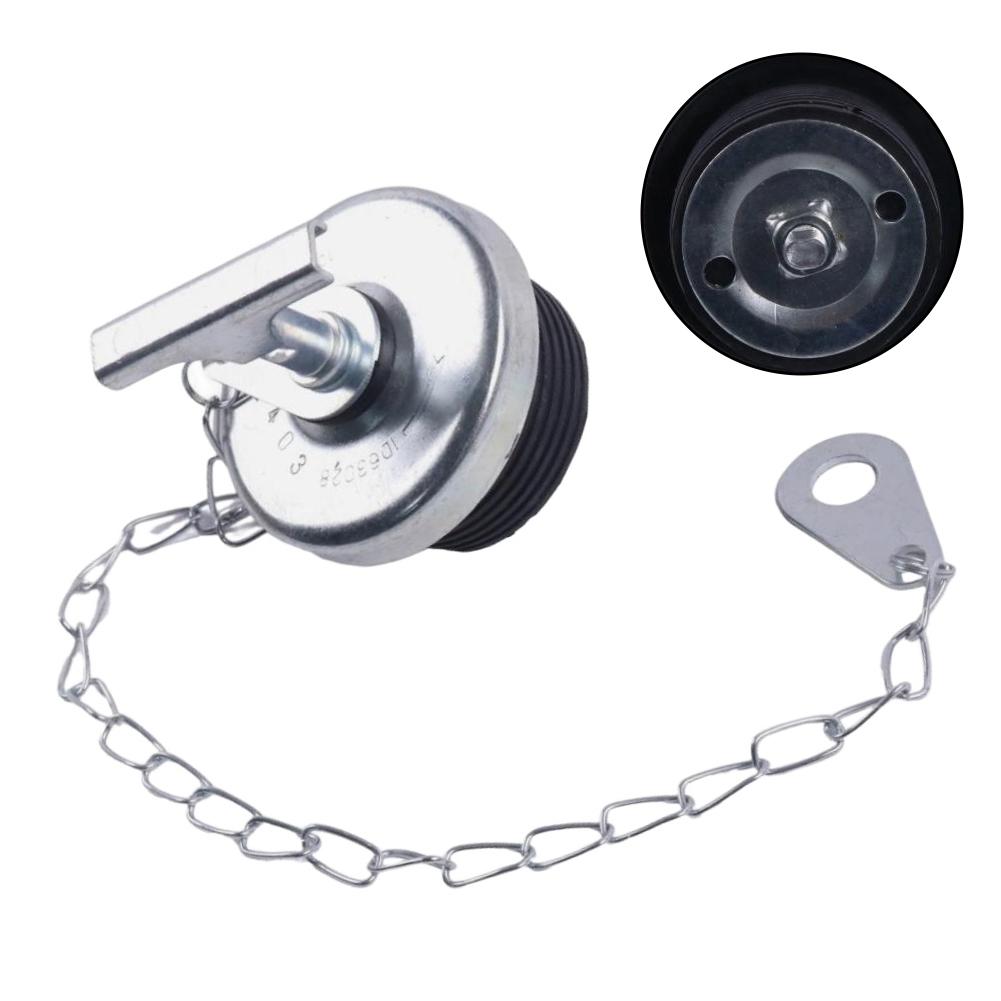 Oil Filler Cap with Chain 2 Replacement Part for Cummins N14 For L10 M11 ISM NT QSL Engines Part 107981 3418519 Metal Material