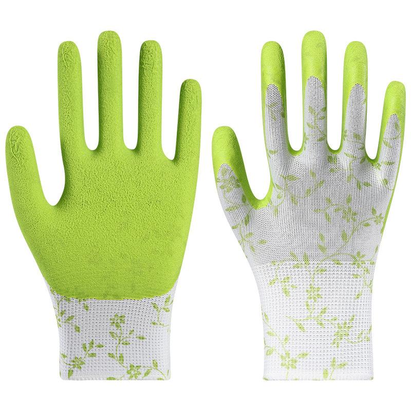 Садовые перчатки одного размера для женщин, дышащие рабочие перчатки из пенолатекса, для садоводства, ландшафтного дизайна, сделай сам, резиновые перчатки