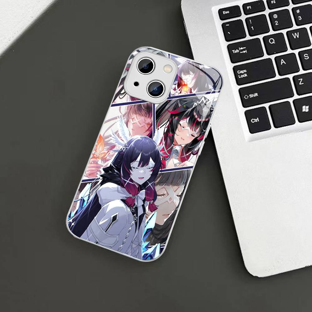 Genshin Impact Коломбина Для IPhone 14 13 12 Mini 11 Pro XS Max X XR 14 Plus Закаленное Стекло Чехол