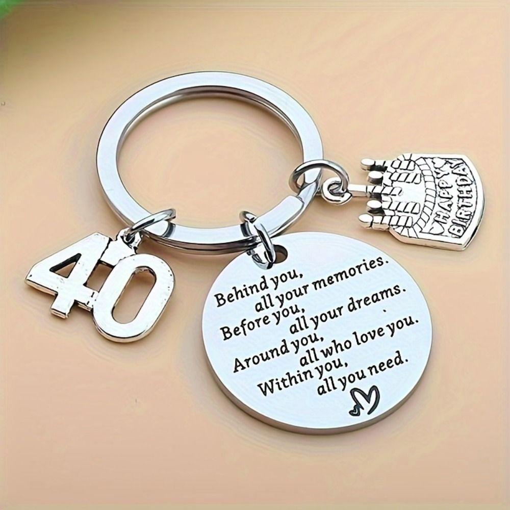 Подвеска в виде торта из нержавеющей стали брелок для ключей на день рождения подарок на день рождения брелок ювелирные изделия