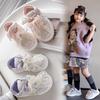 Girls Low-top Board Shoes 2025 Spring and Autumn Children's Breathable Sports Shoes Pearl Fashion Bow Little Girl White Shoes