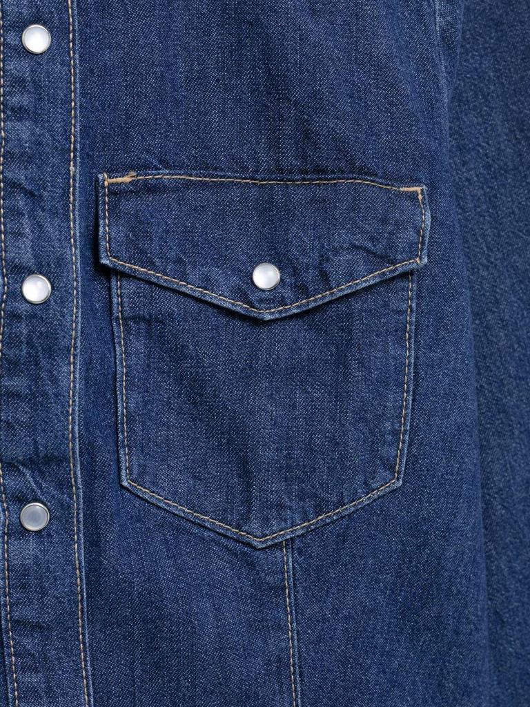 Женская мода весна 2025: Джинсовая рубашка европейского и американского стиля с длинными брюками