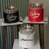 Украшения для торта Барочные Короны для конкурса красоты Роскошный Кристалл Кристалл Топпер для торта Свадебные принадлежности для вечеринки