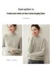 Women's Retro Jacquard Seven-Needle Cashmere Sweater - Thickened Double-Strand, Half-High Neck, Ideal Inner Layer for Autumn and Winter.