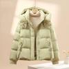 Women's Short Warm Hooded Cotton-Padded Jacket - Winter 2025 Korean Style, Thick and Loose Fit
