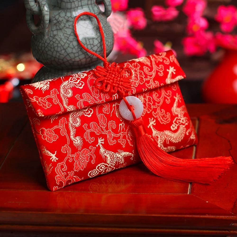 2022 New Year Party Gift Chinese Wedding Best Wishes Red Envelope Red Packets Money Bags HongBao