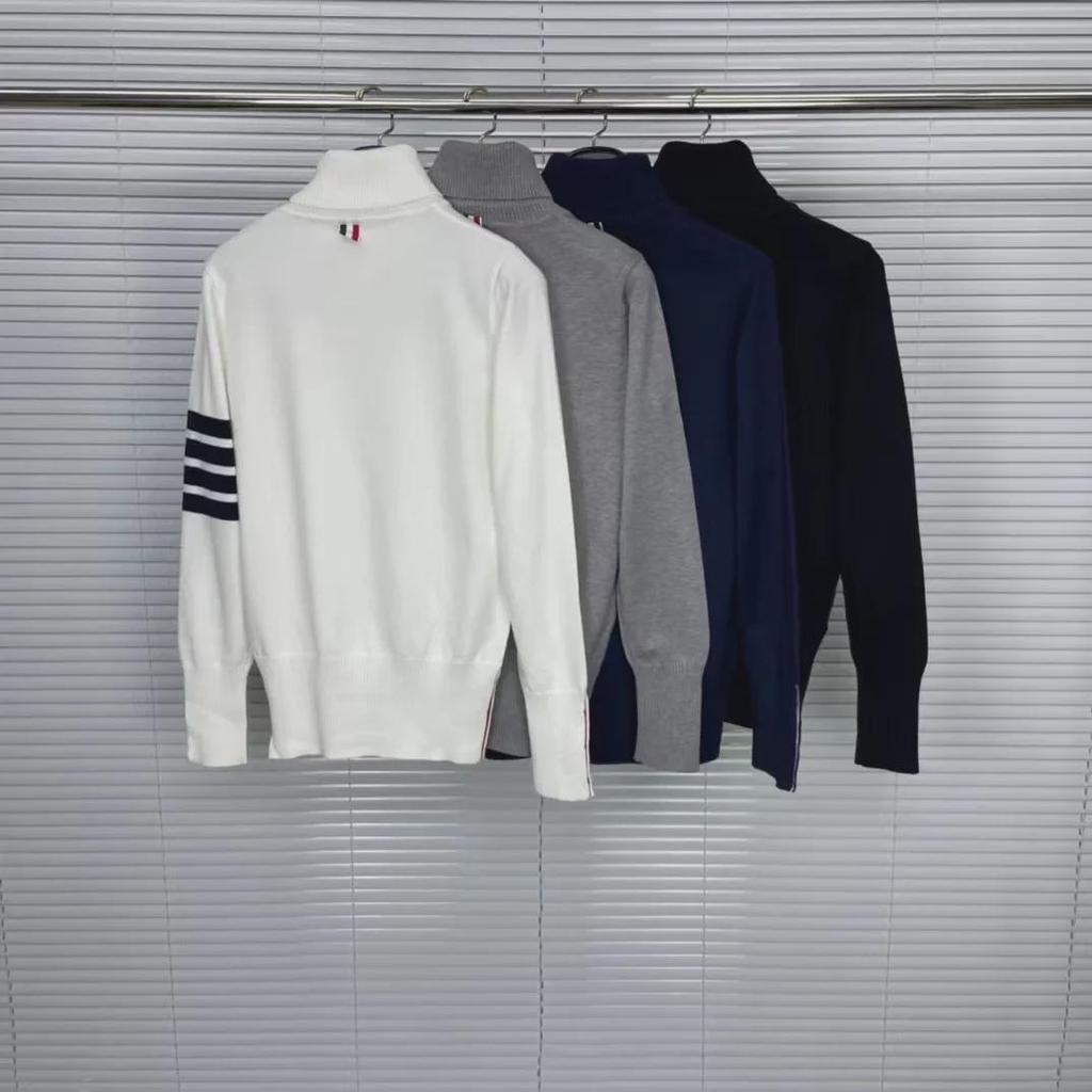 Классический шерстяной свитер-водолазка с четырьмя перекладинами унисекс на осень/зиму