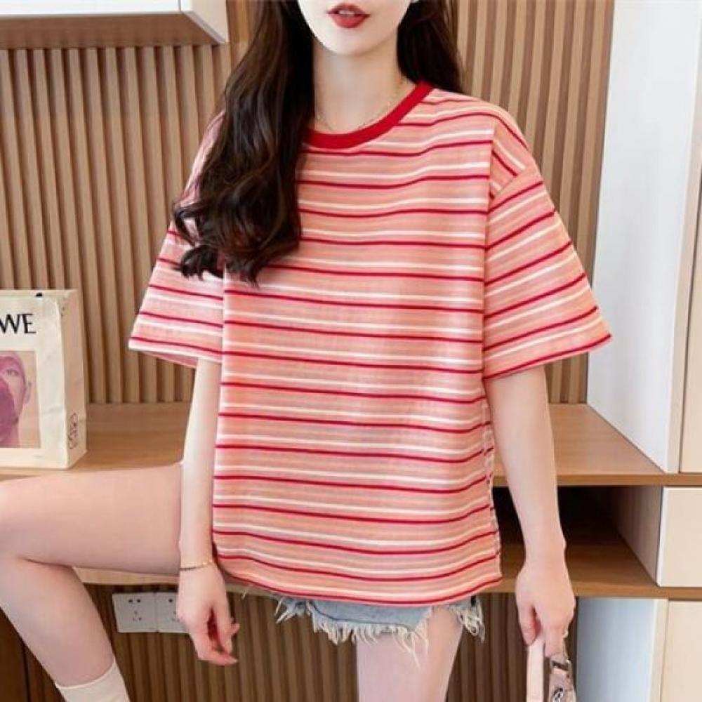Navava Women Casual STripe Loose FiT T shirT nT2504
