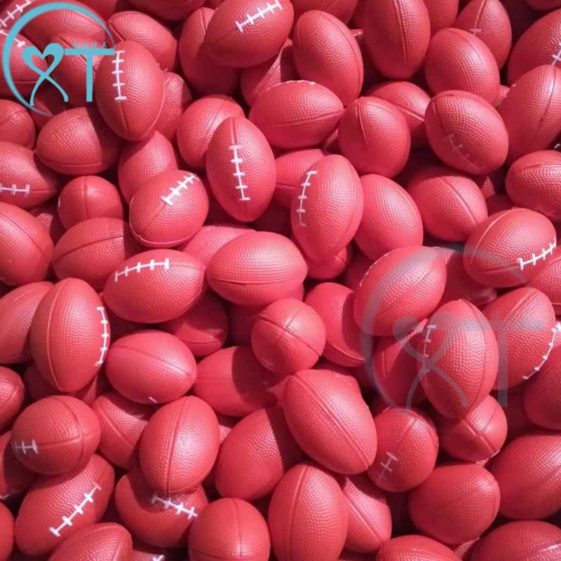 9cm PU Sponge Coffee Rugby Ball - Squishy Stress Relief Toy