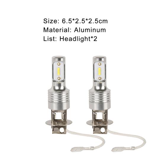 2шт H3 светодиодные фары желтого света высокой яркости 30W IP67 водонепроницаемый