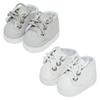 Niannyyhouse 15cm Plush Leather Shoes, Cotton Doll Shoes, 4.2cm Long, Dress-Up Doll Accessories (Gray+White)