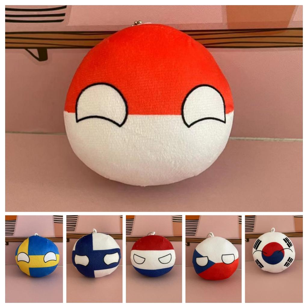 16Cm Polandball Plush Toy Australia Italy Korea Countryball Stuffed Doll Home Decoration