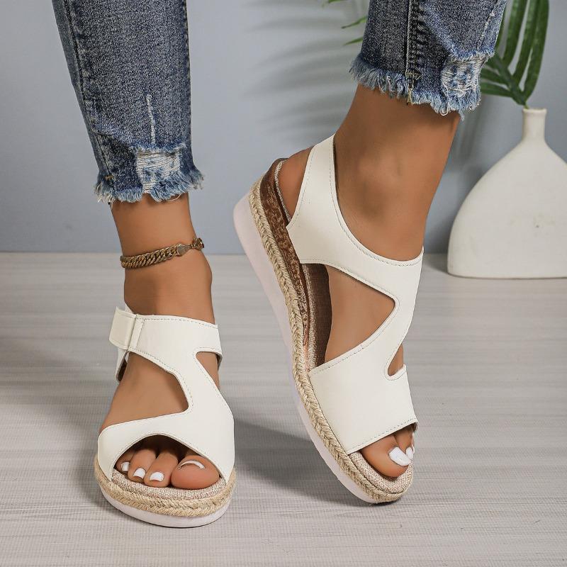 Новые модные женские повседневные босоножки на танкетке, удобные, с открытым носком, блестящие, золотистого цвета, женские летние босоножки на высоком каблуке Sandalias De Mujer