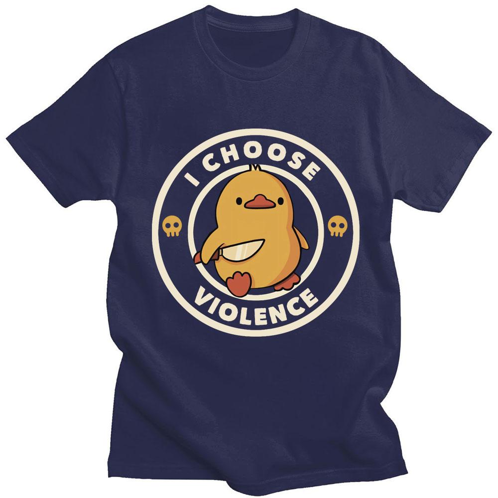 I Choose Violence Graphic Funny T Shirt Cartoon Men Women Short Sleeve High Quality Cotton T-shirt Oversized Summer Streetwear