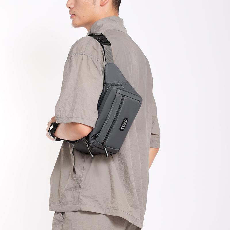 Мужская поясная сумка для активного отдыха, многофункциональная, износостойкая, водонепроницаемая, большой вместимости, нейлоновая нагрудная сумка, сумка для мобильного телефона