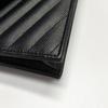 [Pre-Owned] Ysl Envelope Silver Logo Quilted Grainy Embossed Leather Envelope Chain Wallet Shoulder Crossbody Bag - Excellent #1TE77E9