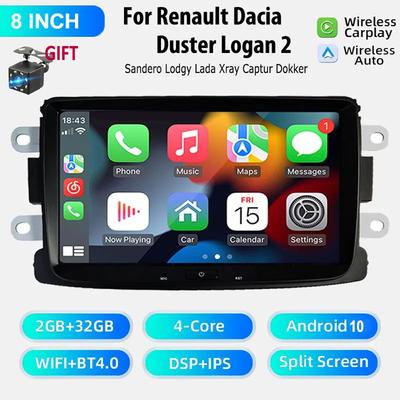 Автомобильный радиоприемник Android 2 DIN GPS для Renault Dacia Duster Logan 2 Sandero Lodgy Lada Xray Captur Dokker беспроводной CarPlay Авто Авторадио 7/8 дюймов