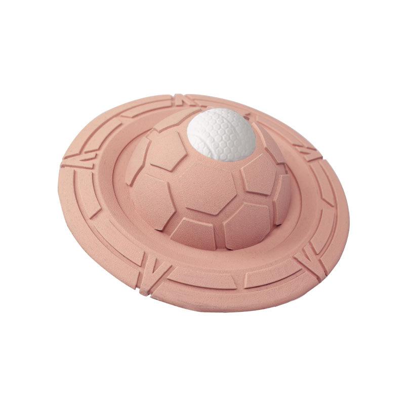 Eco-Friendly UFO Dog Chew Toy Bio-Based Degradable Rubber Toy for Small Medium Breeds