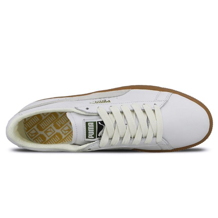 Puma Кеды Basket Gum Deluxe Retro Casual с низким верхом Мужские кеды Серый Белый 365366-01
