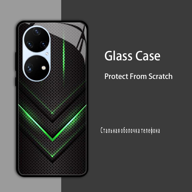 Чехол для Huawei P50 Pro P50E P 50 Роскошный закаленный стеклянный чехол для телефона Huawei P50 E Задняя крышка Модный защитный чехол P50Pro